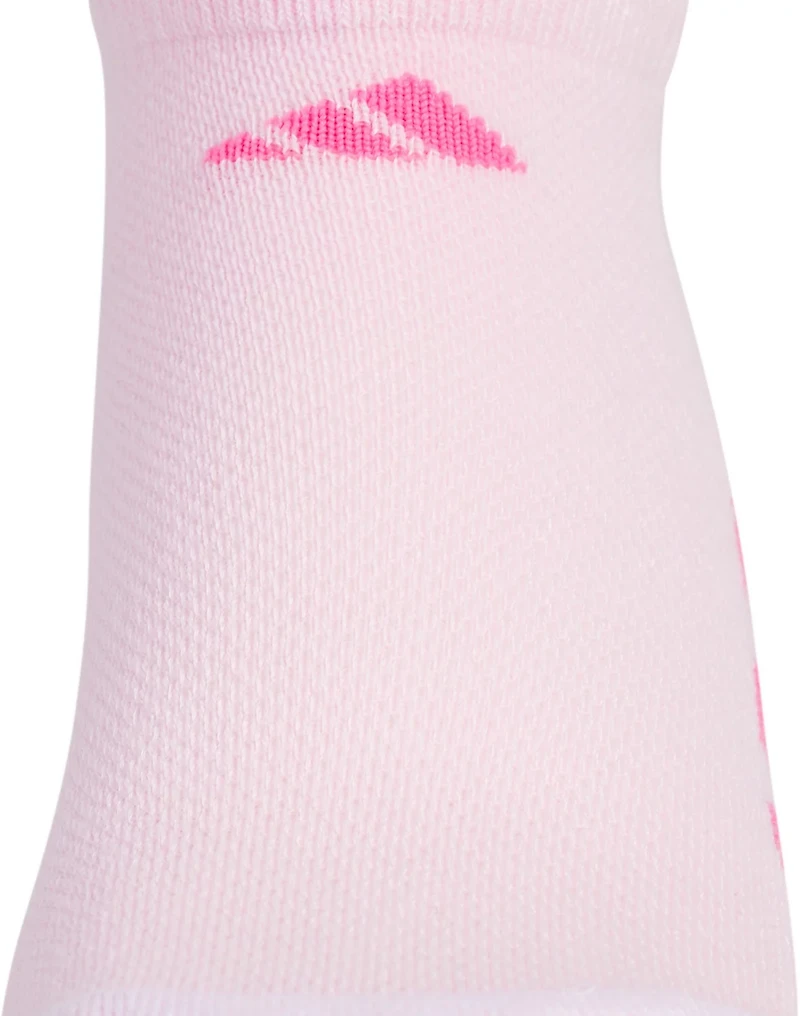 adidas Girls' Cushioned No Show Socks 6 Pack