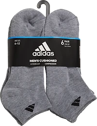 adidas Men's Large Athletic Low-Cut Socks 6 Pack