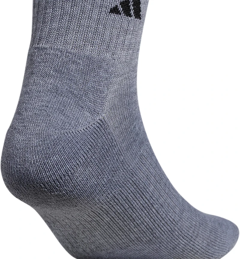 adidas Men's Large Athletic Quarter Socks 6 Pack