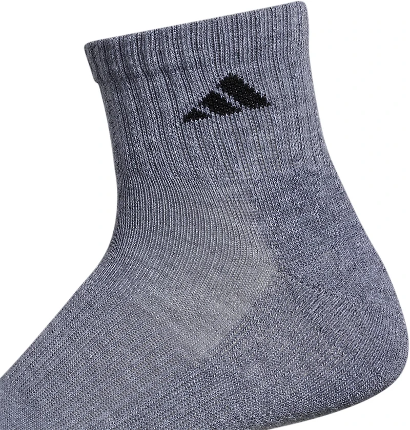 adidas Men's Large Athletic Quarter Socks 6 Pack