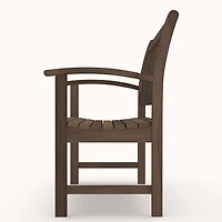 Mosaic Acacia Wood Bench with Slat Back