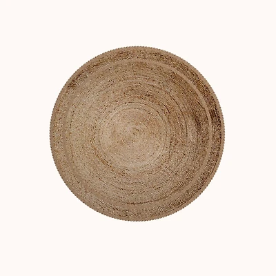 Mosaic Woven Jute Round Rug