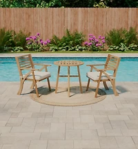 Mosaic Woven Jute Round Rug