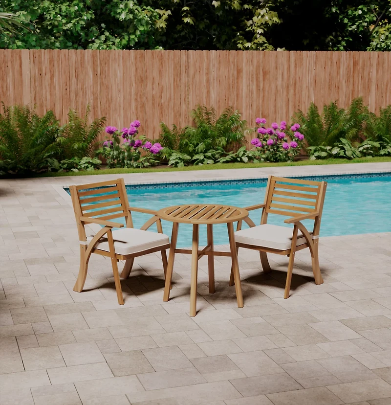 Mosaic 3-Piece Acacia Luncheon Set