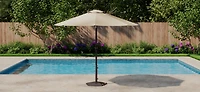 Mosaic Round 9 ft Patio Market Solid Umbrella