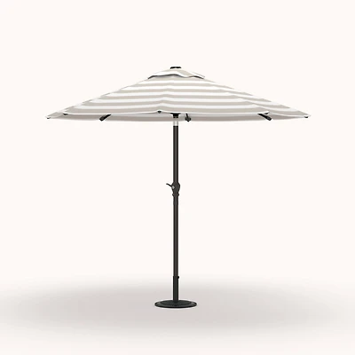 Mosaic Round 9 ft Patio Market Striped Umbrella