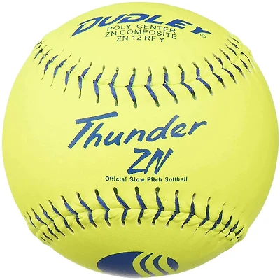 Dudley 12 in USSSA Thunder ZN Hard Core Slow-Pitch Softballs 12-Pack