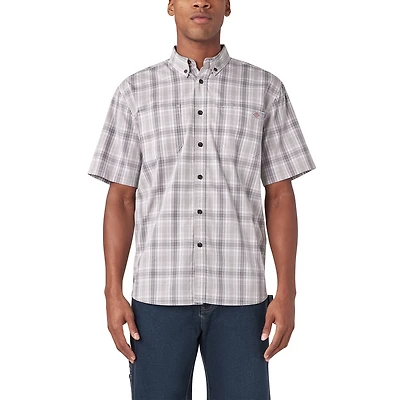 Dickies Men's Flex Woven Plaid Button Down Work Shirt