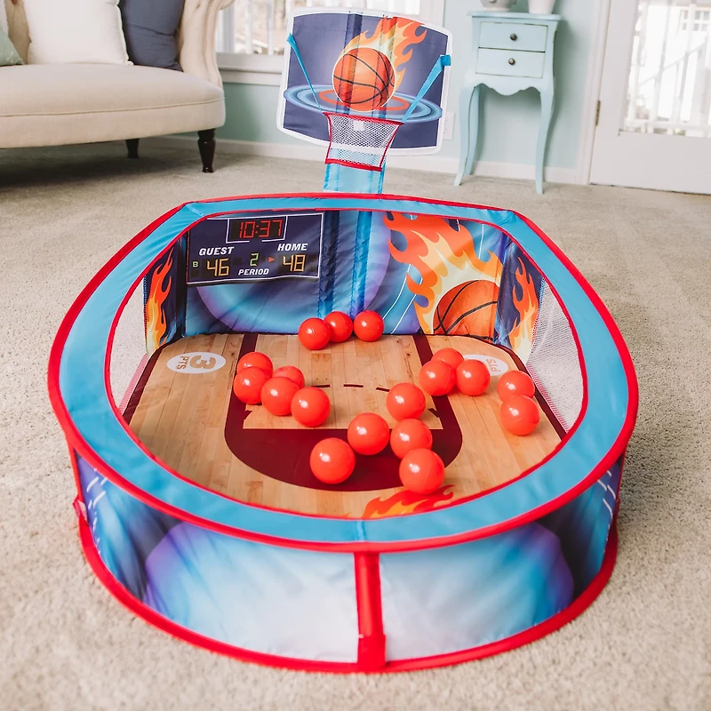 Sunny Days Entertainment Pop-N-Play Basketball Pit with Balls