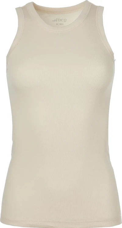 BCG Women's Sign High Neck Solid Rib Tank Top