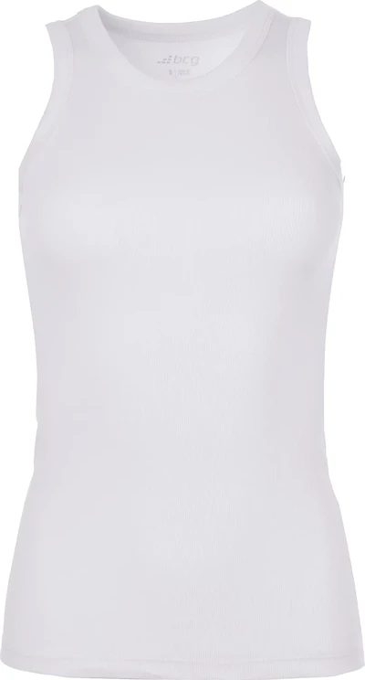 BCG Women's Sign High Neck Solid Rib Tank Top