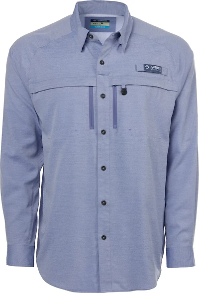 Magellan Outdoors Men's Heather Pro Angler Long Sleeve Fishing Shirt