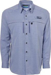 Magellan Outdoors Men's Heather Pro Angler Long Sleeve Fishing Shirt
