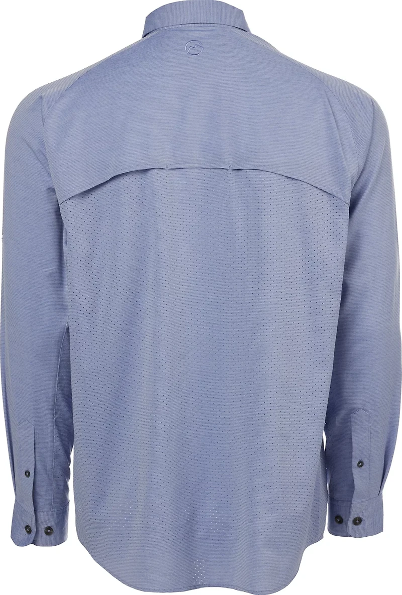 Magellan Outdoors Men's Heather Pro Angler Long Sleeve Fishing Shirt