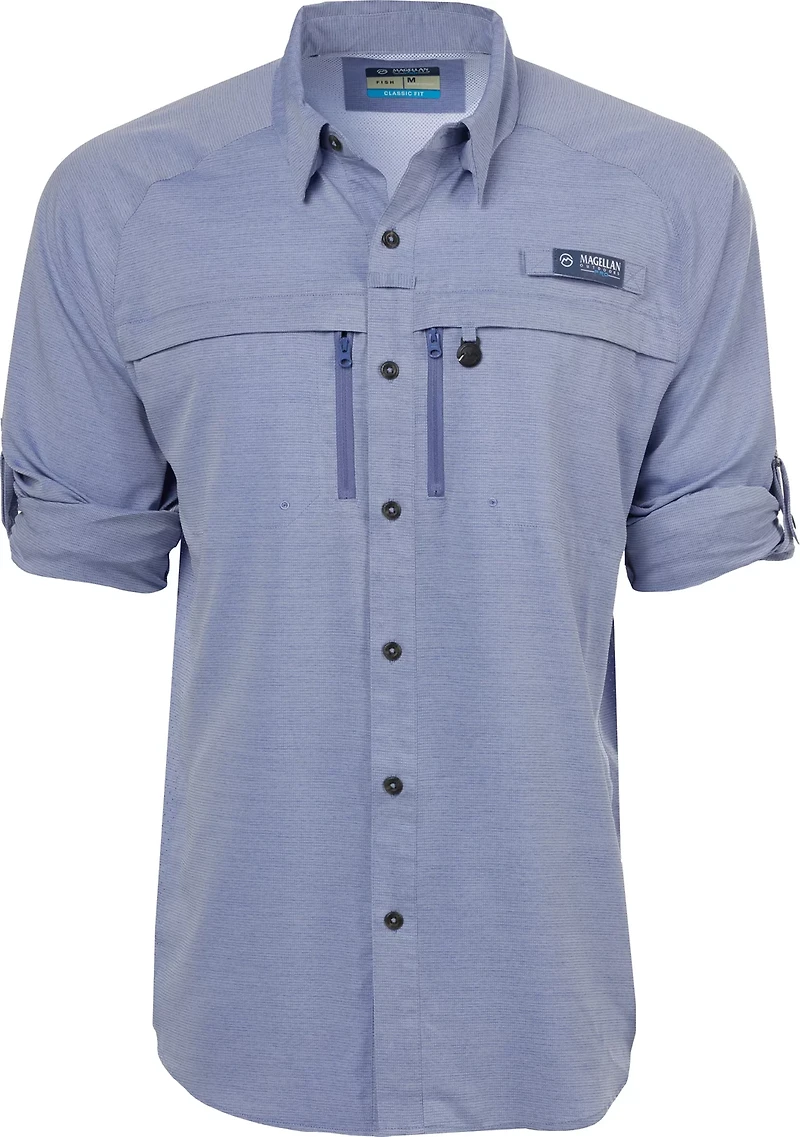 Magellan Outdoors Men's Heather Pro Angler Long Sleeve Fishing Shirt