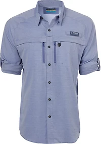 Magellan Outdoors Men's Heather Pro Angler Long Sleeve Fishing Shirt