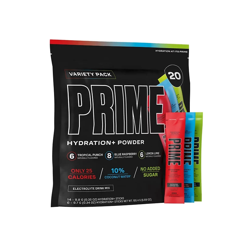 Prime Variety Hydration Sticks 20-Pack