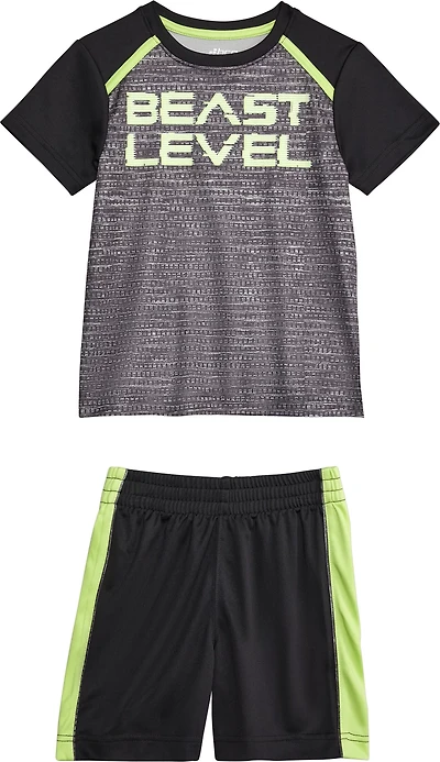 BCG Toddler Boys' Beast Level Short Sleeve T-shirt and Shorts Set