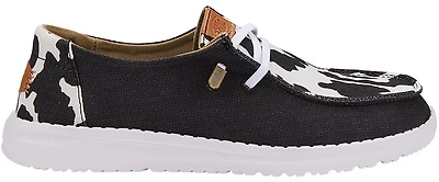 HEYDUDE Women's Wendy Cow Print Shoes