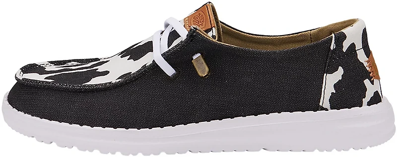 HEYDUDE Women's Wendy Cow Print Shoes