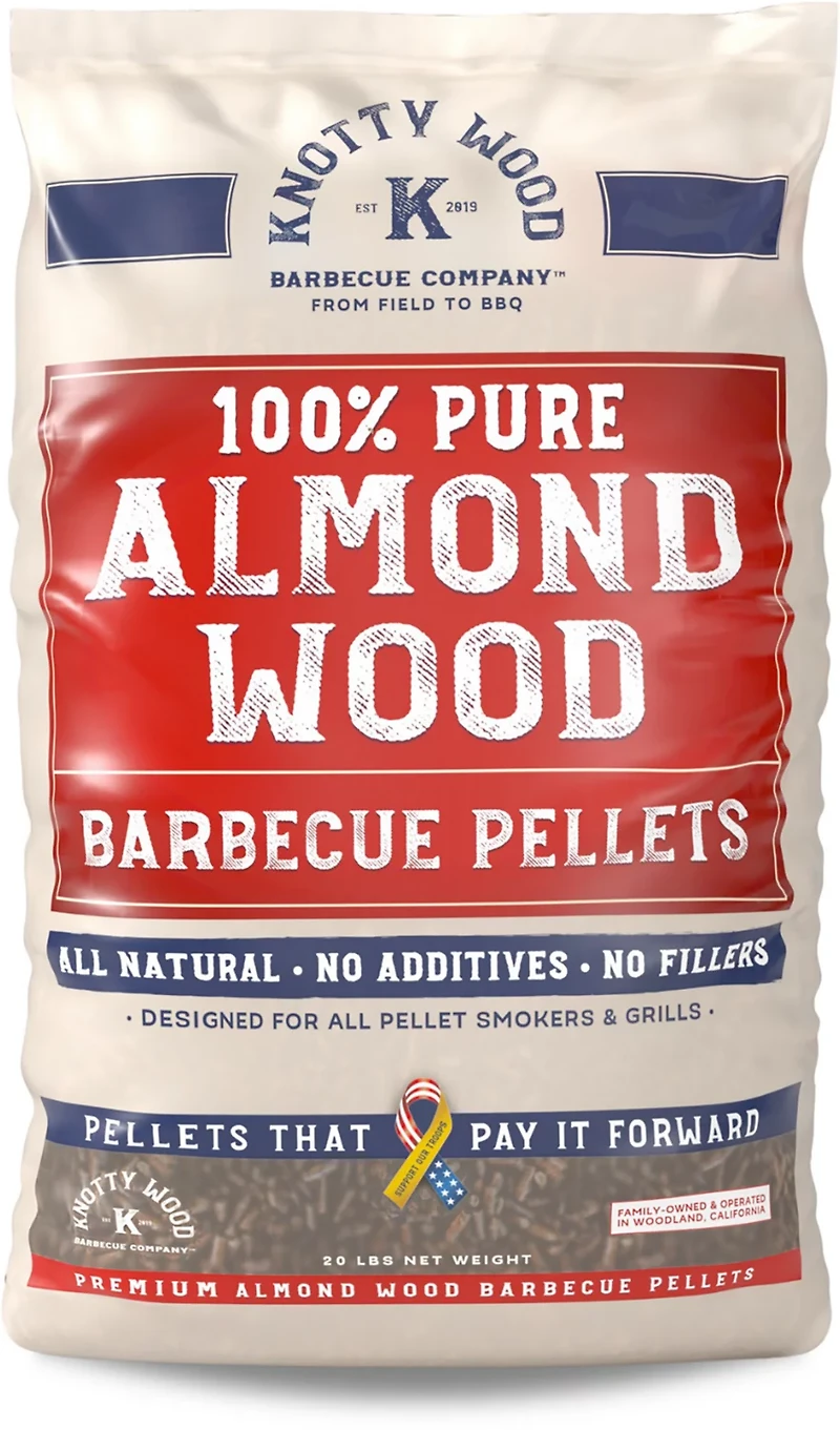 Knotty Wood Barbecue Company 20 lb 100% Almond Wood Pellets