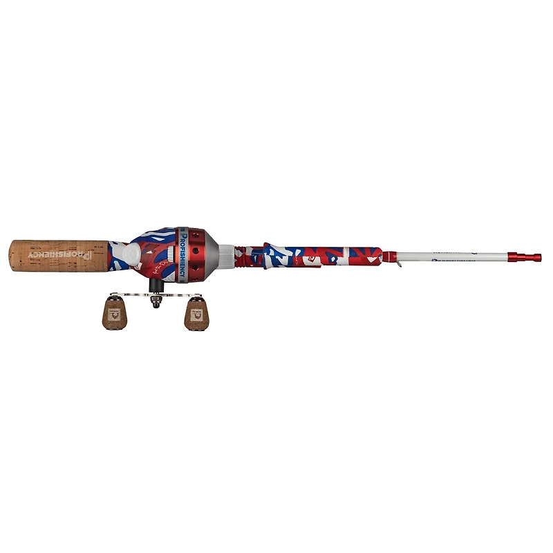 ProFISHiency Krazy Americana Red White and Blue Pocket Spincast Rod and Reel Combo