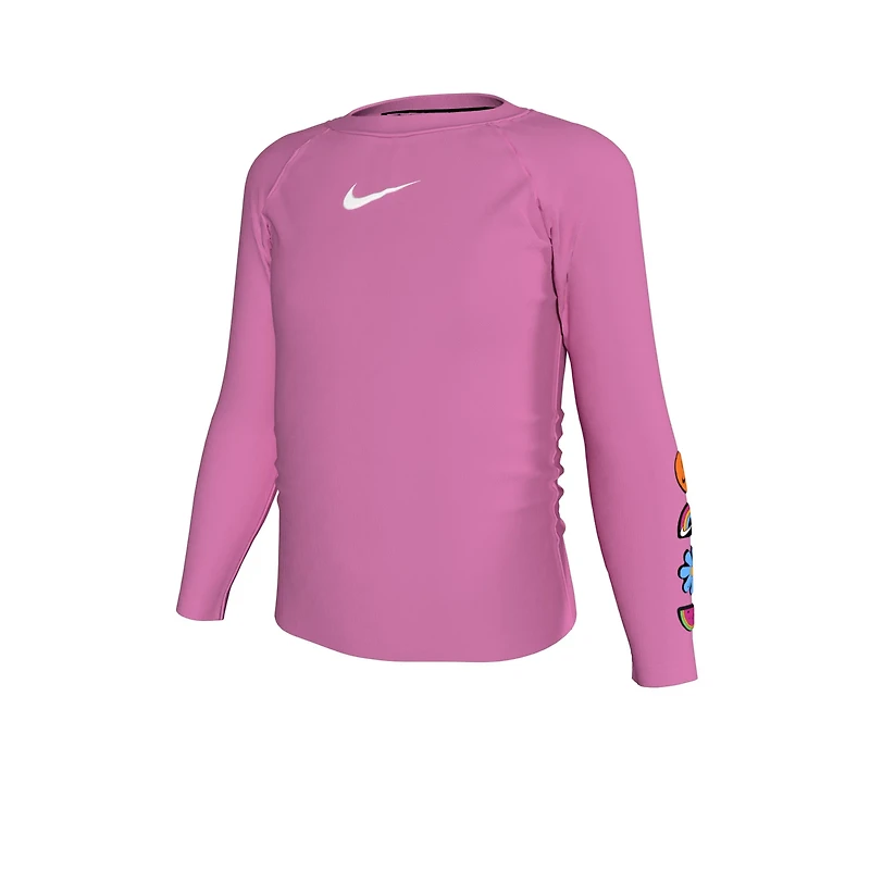 Nike Girls' 4-7 Swim Charms Long Sleeve Hydroguard