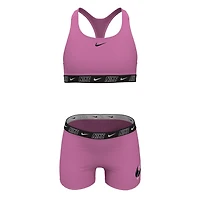 Nike Girls' Logo Tape Racerback Bikini and Short Set