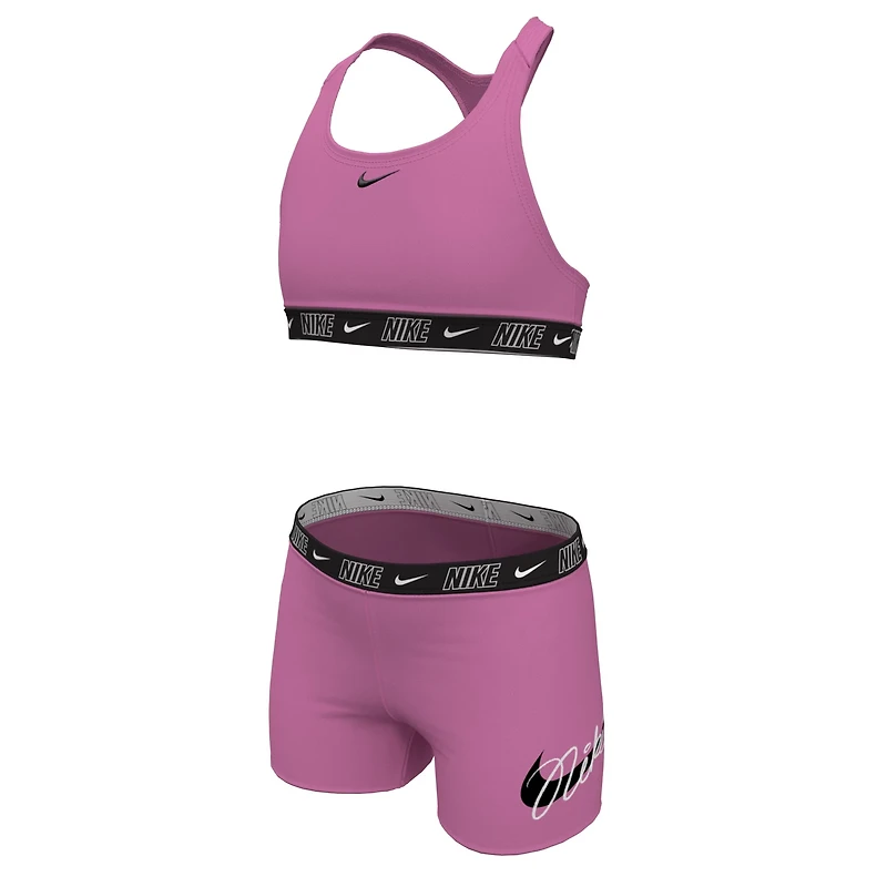 Nike Girls' Logo Tape Racerback Bikini and Short Set