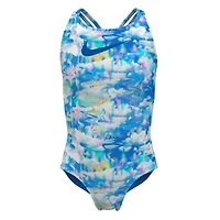 Nike Girls' Dream Clouds Spiderback 1-Piece Swimsuit