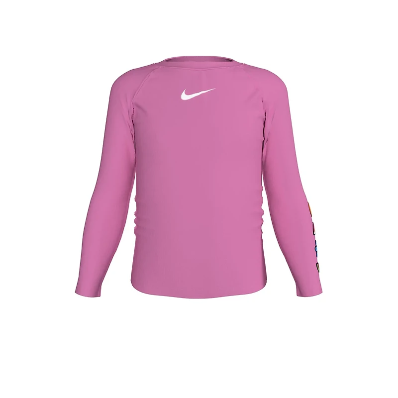 Nike Girls' 4-7 Swim Charms Long Sleeve Hydroguard