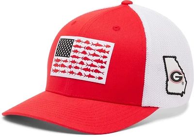 Columbia Sportswear Men's University of Georgia Mesh Fish Flag Ball Cap