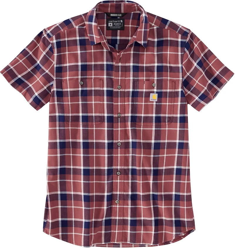 Carhartt Men's Rugged Flex Relaxed Fit Lightweight Plaid Button-Up Shirt