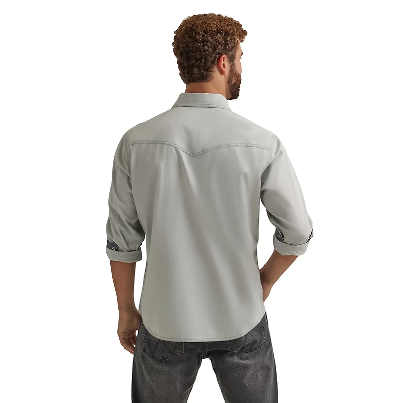 Wrangler Men's Retro Premium Western Snap Long-Sleeve Shirt