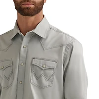 Wrangler Men's Retro Premium Western Snap Long-Sleeve Shirt