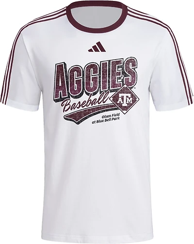 adidas Men's Texas A&M Aggies Baseball Dugout Fashion Short Sleeve T-shirt