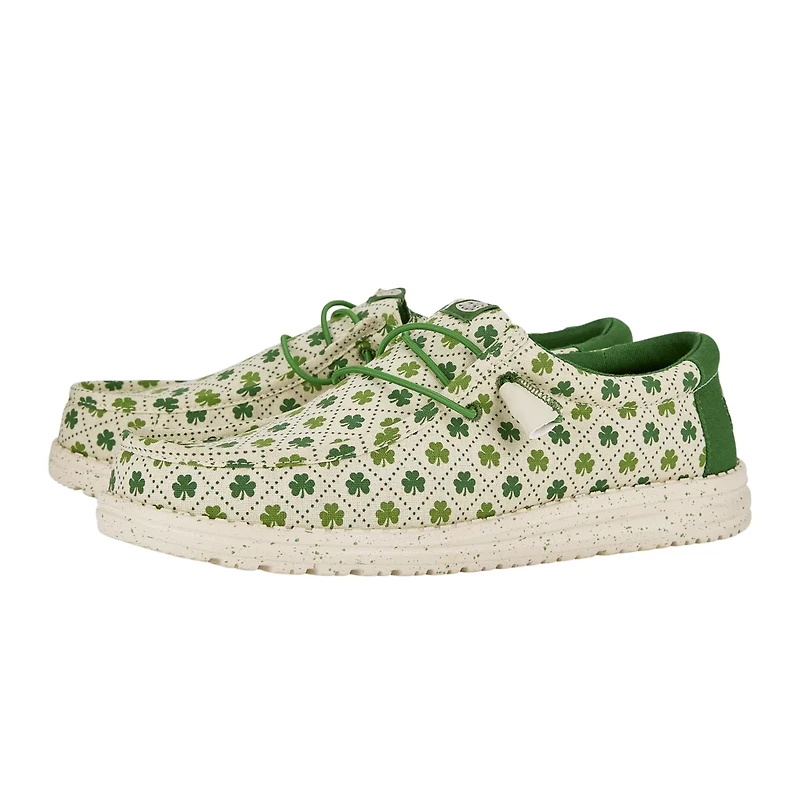 HEYDUDE Men's Wally Lucky Shamrock Slip-On Shoes