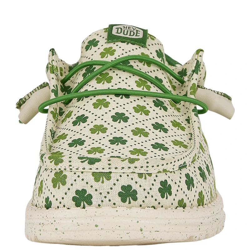 HEYDUDE Men's Wally Lucky Shamrock Slip-On Shoes