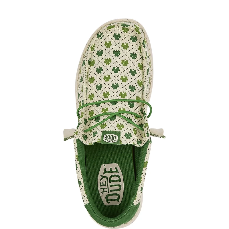 HEYDUDE Men's Wally Lucky Shamrock Slip-On Shoes