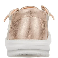 HEYDUDE Women's Wendy Metallic Sparkles Rose Slip-On Shoes