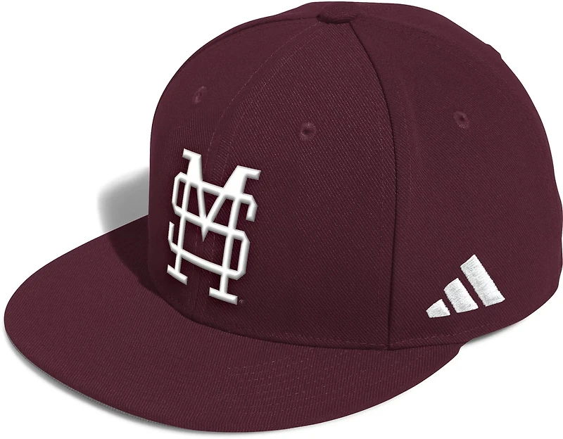 adidas Men's Mississippi State University Flatbill Fitted Baseball Cap