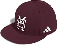 adidas Men's Mississippi State University Flatbill Fitted Baseball Cap