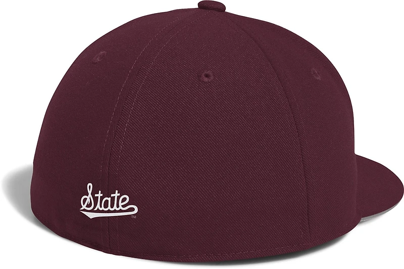 adidas Men's Mississippi State University Flatbill Fitted Baseball Cap