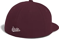 adidas Men's Mississippi State University Flatbill Fitted Baseball Cap