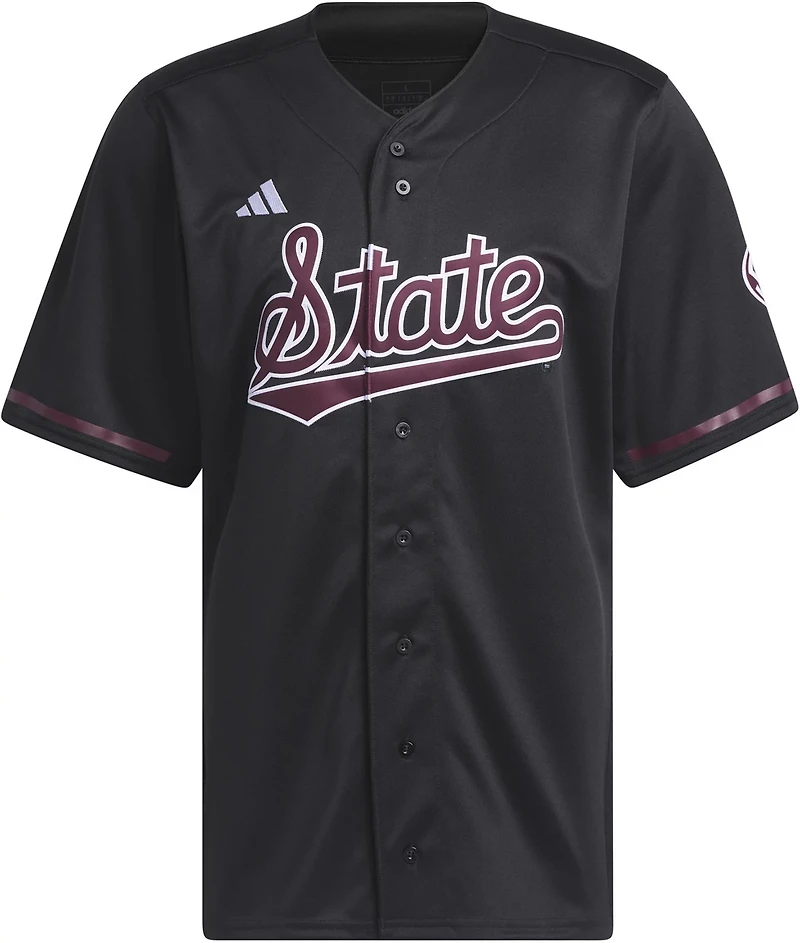 adidas Men's Mississippi State University Replica Full Button Jersey