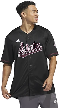 adidas Men's Mississippi State University Replica Full Button Jersey