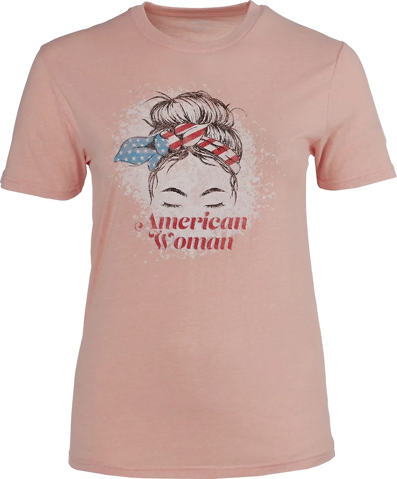 Americana Women's Messy Bun T-shirt