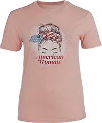 Americana Women's Messy Bun T-shirt