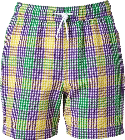 Magellan Outdoors Boys' Mardi Gras Seersucker Gingham Boat Shorts