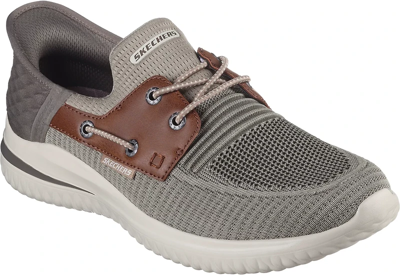 SKECHERS Men's Delson 3.0 Roth Bungee Slip-ins Boat Shoes